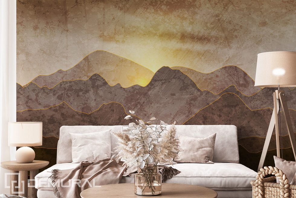 Graphiques artistiques avec des montagnes Papiers peints montagnes Papiers peints Demural