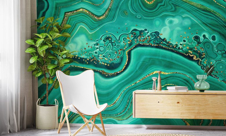 un ocean de magnifiques turquoises papiers peints abstraction papiers peints demural