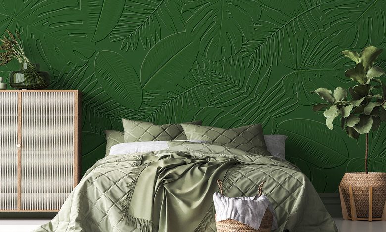 jungle en relief papier peint pour le chambres a coucher papiers peints demural