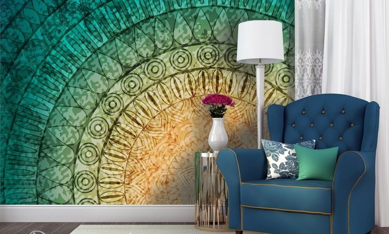 mandala sur le mur papiers peints abstraction papiers peints demural