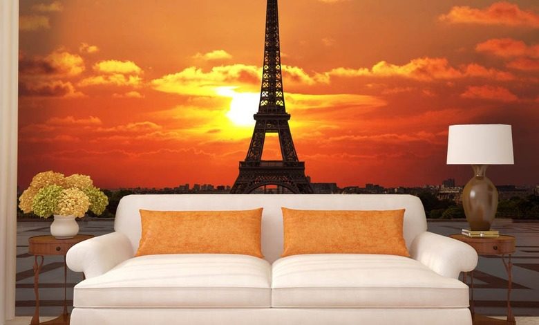 bonjour bonne nuit papiers peints tour eiffel papiers peints demural